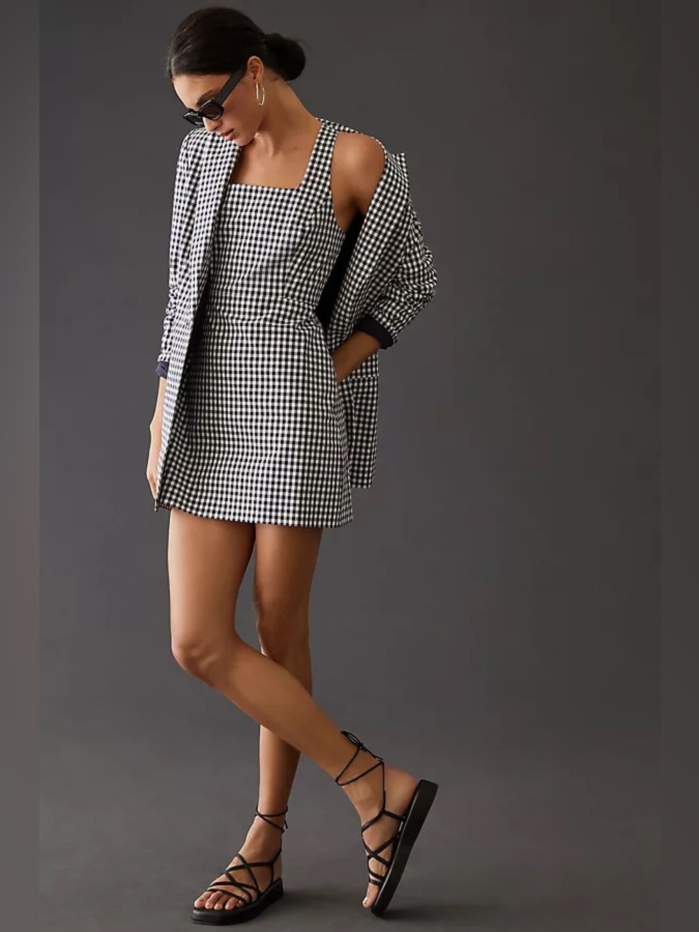 ✨ Favorite Daughter The Break Up Mini Dress in Navy Gingham ✨
